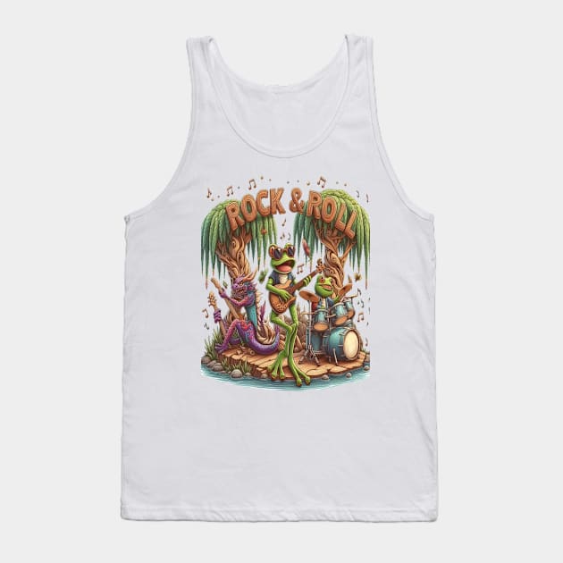 Frolicking Frogs Form Fantastic Froggy Band Tank Top by coollooks